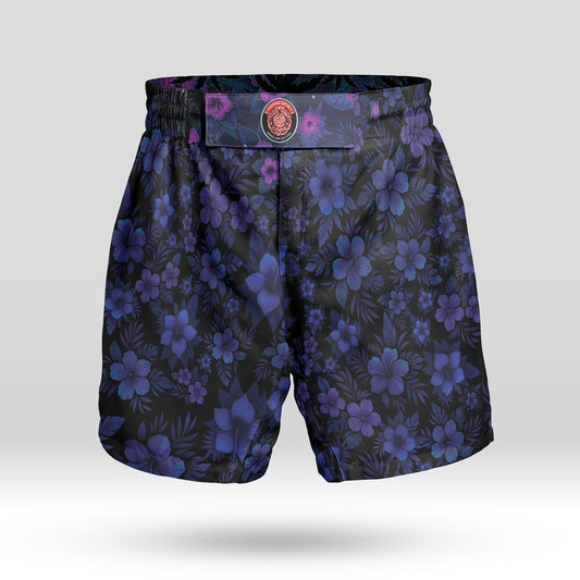Hawaii Nightshade Fight Shorts (Elastic Waistband)